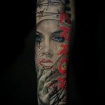 Тату Монашка в стиле хоррор 16.02.2020 №1099 -nun tattoo- tattoo-photo.ru