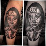 Тату Монашка в стиле чикано 16.02.2020 №1006 -tattoo nun chicano- tattoo-photo.ru