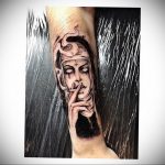 Тату Монашка курит 16.02.2020 №1014 -tattoo nun smoking- tattoo-photo.ru