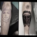 Тату Монашка на руке 16.02.2020 №1004 -nun tattoo- tattoo-photo.ru