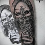 Тату Монашка пример рисунка 16.02.2020 №1010 -tattoo nun- tattoo-photo.ru