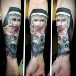 Тату Монашка пример рисунка 16.02.2020 №1018 -tattoo nun- tattoo-photo.ru