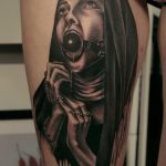Тату Монашка пример рисунка 16.02.2020 №1031 -tattoo nun- tattoo-photo.ru