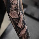 Тату Монашка пример рисунка 16.02.2020 №1054 -tattoo nun- tattoo-photo.ru