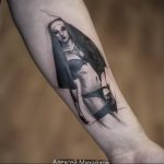 Тату Монашка пример рисунка 16.02.2020 №1063 -tattoo nun- tattoo-photo.ru