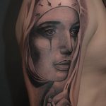 Тату Монашка пример рисунка 16.02.2020 №1071 -tattoo nun- tattoo-photo.ru