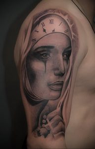 Тату Монашка пример рисунка 16.02.2020 №1071 -tattoo nun- tattoo-photo.ru