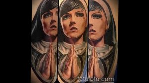 Тату Монашка пример рисунка 16.02.2020 №1083 -tattoo nun- tattoo-photo.ru