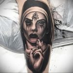 Тату Монашка пример рисунка 16.02.2020 №1085 -tattoo nun- tattoo-photo.ru