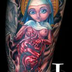 Тату Монашка пример рисунка 16.02.2020 №1087 -tattoo nun- tattoo-photo.ru