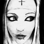 Тату Монашка пример рисунка 16.02.2020 №1088 -tattoo nun- tattoo-photo.ru
