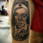 Тату Монашка пример рисунка 16.02.2020 №1102 -tattoo nun- tattoo-photo.ru