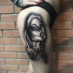 Тату Монашка пример рисунка 16.02.2020 №1106 -tattoo nun- tattoo-photo.ru