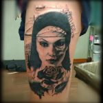 Тату Монашка пример рисунка 16.02.2020 №1107 -tattoo nun- tattoo-photo.ru