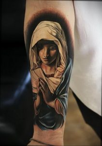 Тату Монашка пример рисунка 16.02.2020 №1108 -tattoo nun- tattoo-photo.ru