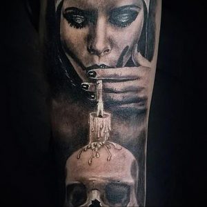 Тату Монашка пример рисунка 16.02.2020 №1125 -tattoo nun- tattoo-photo.ru