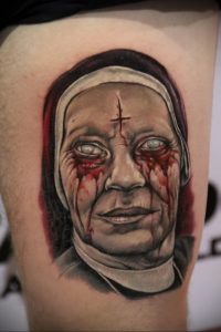 Тату Монашка пример рисунка 16.02.2020 №1126 -tattoo nun- tattoo-photo.ru