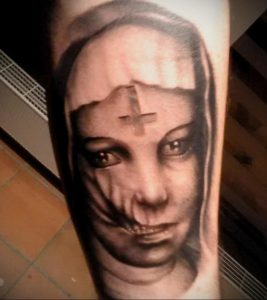 Тату Монашка пример рисунка 16.02.2020 №1130 -tattoo nun- tattoo-photo.ru