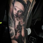 Тату Монашка пример рисунка 16.02.2020 №1137 -tattoo nun- tattoo-photo.ru