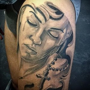 Тату Монашка пример рисунка 16.02.2020 №1148 -tattoo nun- tattoo-photo.ru