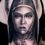 Тату Монашка пример рисунка 16.02.2020 №1158 -tattoo nun- tattoo-photo.ru