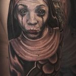 Тату Монашка с крестом 16.02.2020 №1026 -tattoo nun with a cross- tattoo-photo.ru