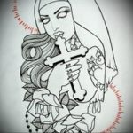 Эскиз Тату Монашка 16.02.2020 №1038 -nun tattoo- tattoo-photo.ru