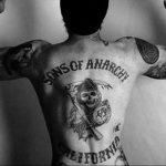 Фото знак анархии тату 24.03.2020 №032 -tattoo anarchy- tattoo-photo.ru