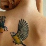Фото тату с птицей на лопатке 09.03.2020 №035 -tattoo on the shoulder- tattoo-photo.ru