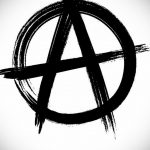 Фото знак анархии тату 24.03.2020 №001 -tattoo anarchy- tattoo-photo.ru