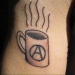 Фото знак анархии тату 24.03.2020 №009 -tattoo anarchy- tattoo-photo.ru