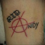 Фото знак анархии тату 24.03.2020 №042 -tattoo anarchy- tattoo-photo.ru