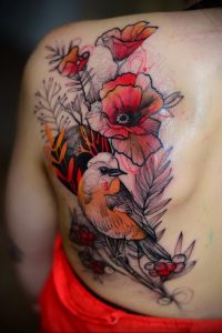 Фото тату на левой лопатке 09.03.2020 №055 -tattoo on the shoulder- tattoo-photo.ru