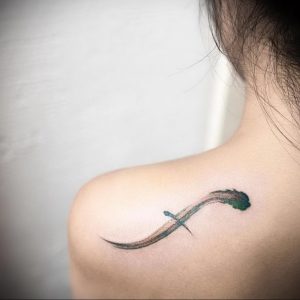 Фото тату на левой лопатке 09.03.2020 №057 -tattoo on the shoulder- tattoo-photo.ru