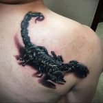 Фото тату на лопатке Скорпион 09.03.2020 №011 -tattoo on the shoulder- tattoo-photo.ru