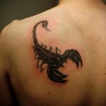 Фото тату на лопатке Скорпион 09.03.2020 №031 -tattoo on the shoulder- tattoo-photo.ru