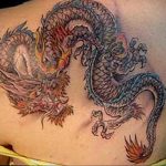 Фото тату на лопатке дракон 09.03.2020 №013 -tattoo on the shoulder- tattoo-photo.ru