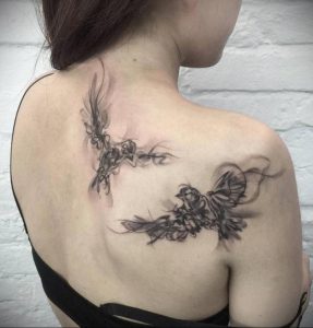 Фото тату на правой лопатке 09.03.2020 №043 -tattoo on the shoulder- tattoo-photo.ru