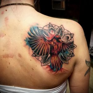 Фото тату на правой лопатке 09.03.2020 №080 -tattoo on the shoulder- tattoo-photo.ru