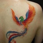 Фото тату с птицей на лопатке 09.03.2020 №014 -tattoo on the shoulder- tattoo-photo.ru