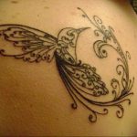 Фото тату с птицей на лопатке 09.03.2020 №016 -tattoo on the shoulder- tattoo-photo.ru