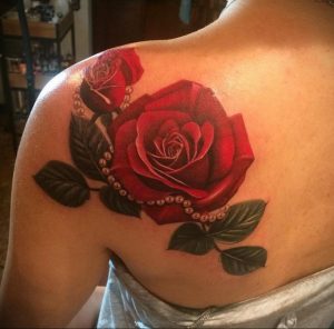 Фото татуировки на лопатке 09.03.2020 №044 -tattoo on the shoulder- tattoo-photo.ru