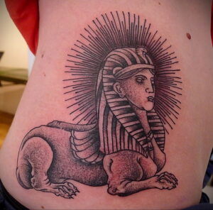Пример рисунка татуировки Сфинкс 14.12.2020 №038 -sphinx tattoo-tattoo-photo.ru