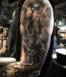 Пример рисунка татуировки Сфинкс 14.12.2020 №042 -sphinx tattoo-tattoo-photo.ru