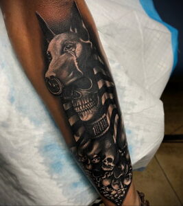 Пример рисунка татуировки Сфинкс 14.12.2020 №052 -sphinx tattoo-tattoo-photo.ru