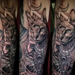 Пример рисунка татуировки Сфинкс 14.12.2020 №074 -sphinx tattoo-tattoo-photo.ru