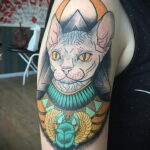 Пример рисунка татуировки Сфинкс 14.12.2020 №079 -sphinx tattoo-tattoo-photo.ru