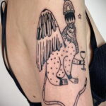 Пример рисунка татуировки Сфинкс 14.12.2020 №088 -sphinx tattoo-tattoo-photo.ru