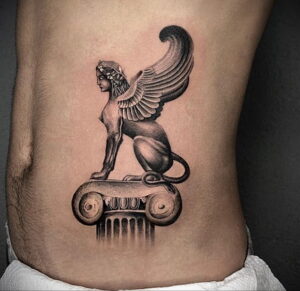Пример рисунка татуировки Сфинкс 14.12.2020 №144 -sphinx tattoo-tattoo-photo.ru