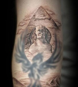 Пример рисунка татуировки Сфинкс 14.12.2020 №171 -sphinx tattoo-tattoo-photo.ru